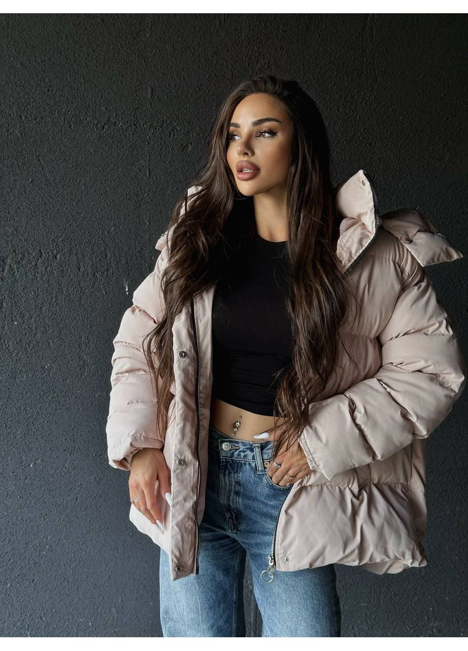 Світло-бежевий зимній Пуховик Vakko