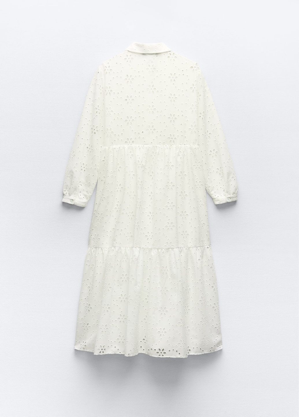 Белое кэжуал платье Zara с цветочным принтом