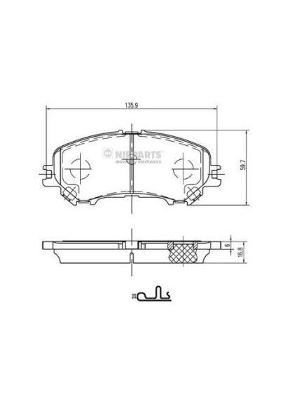Тормозные колодки Nipparts (364835286)