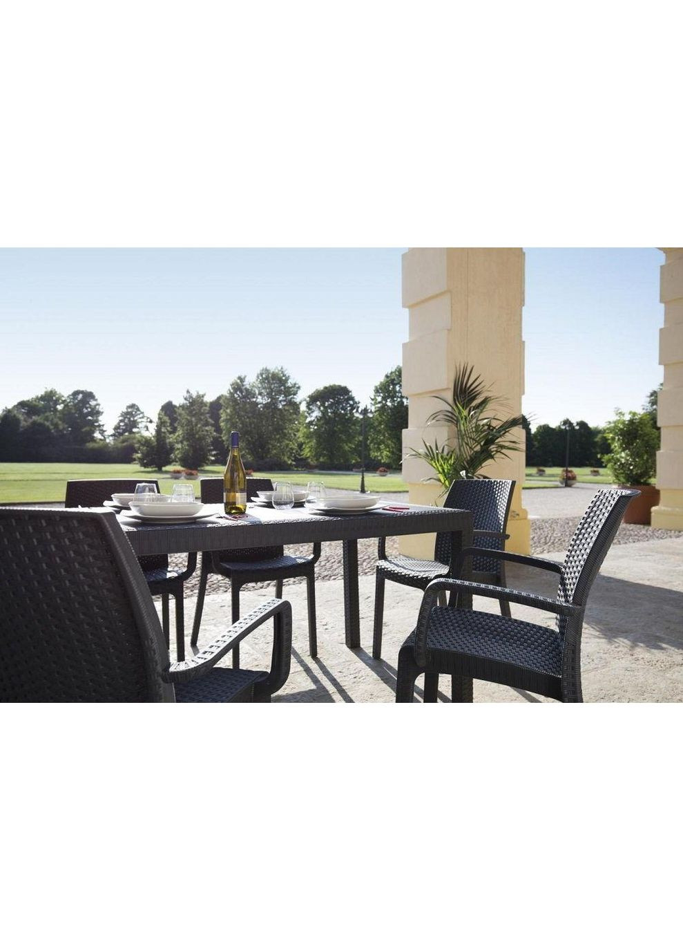 Стол для сада пластиковый Houston, графит. Bica (362582850)