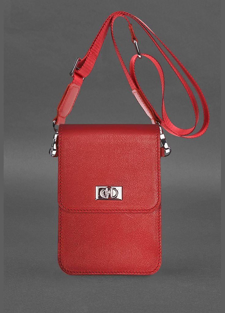 Кожаная сумка для телефона Tina Красная (A-028810) BlankNote (327874052)