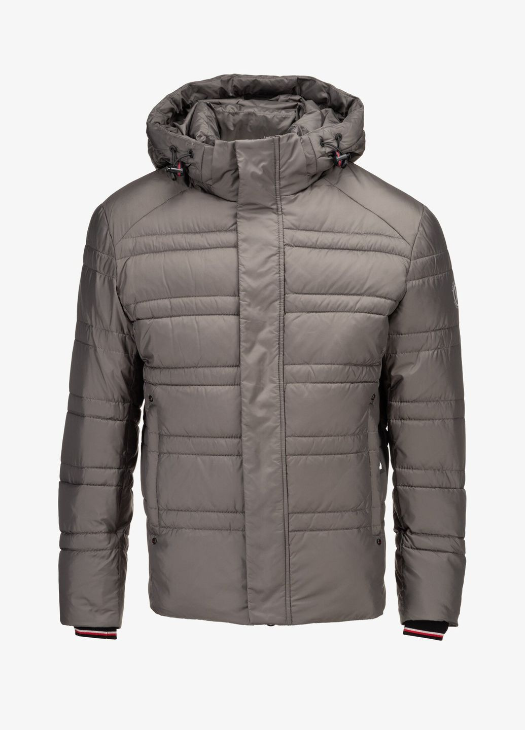 Серая зимняя куртка однотонная мужская 4719 серый shop (2000990542984) Kings Wind