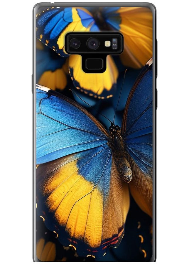 Силиконовый чехол 'Желто-голубые бабочки' для Endorphone Samsung Galaxy Note 9 N960F (285705699)