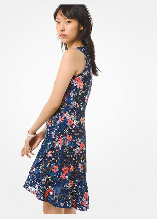Комбінована сукня з мережива у квітковий принт Michael Kors