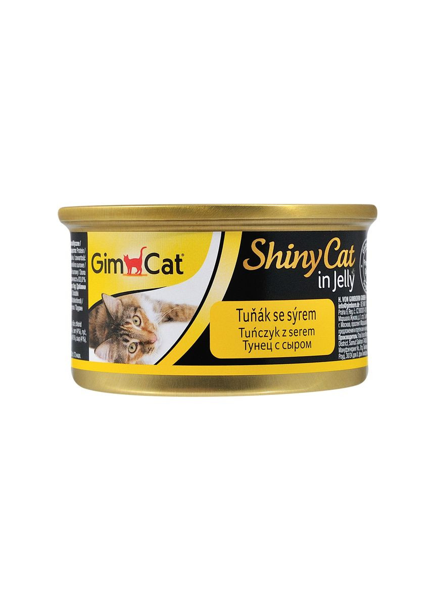 Влажный корм Shiny Cat для кошек с тунцом и сыром 70 г (4002064414188) GimCat (279563376)