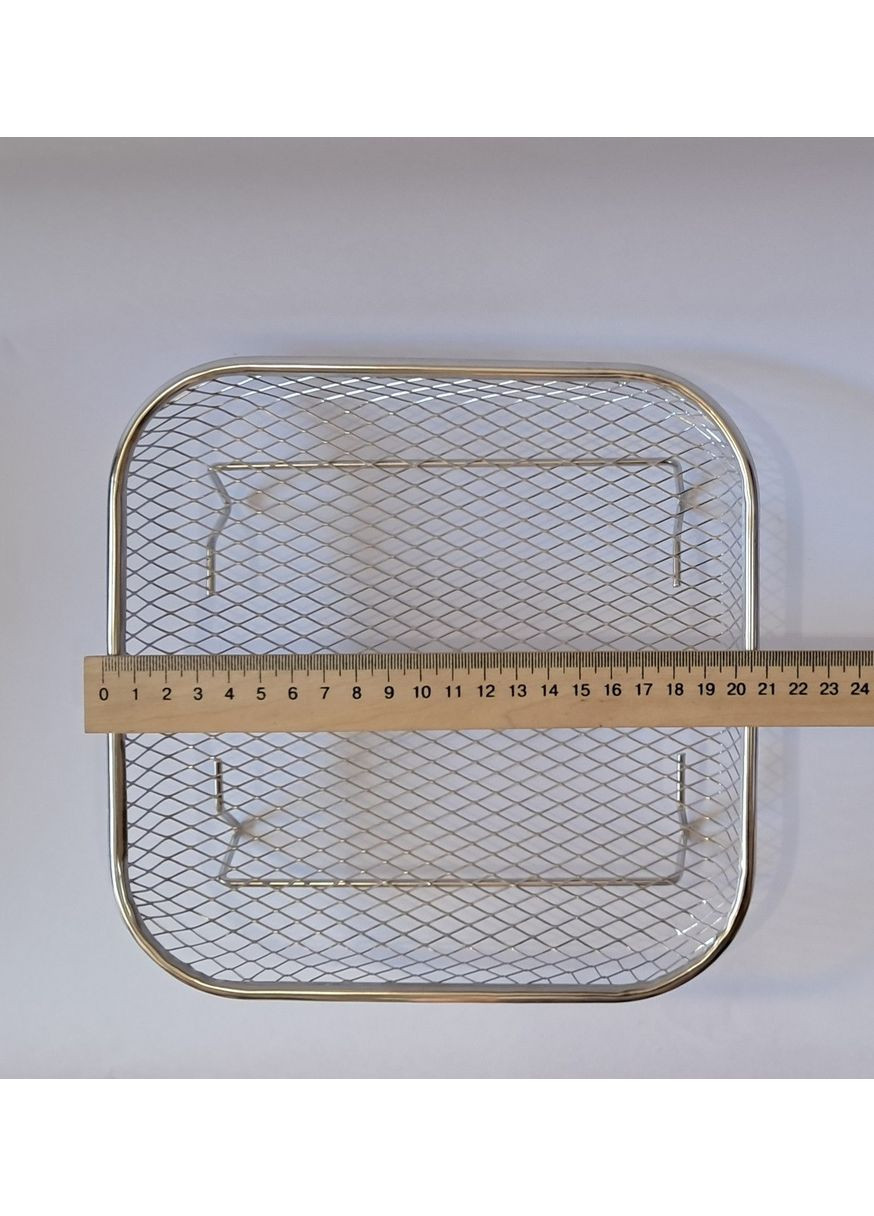Рещітка квадратна з нержавіючої сталі для аерогрилю мультипечі духовки 1шт SAN-93111 20см No Brand (357494874)