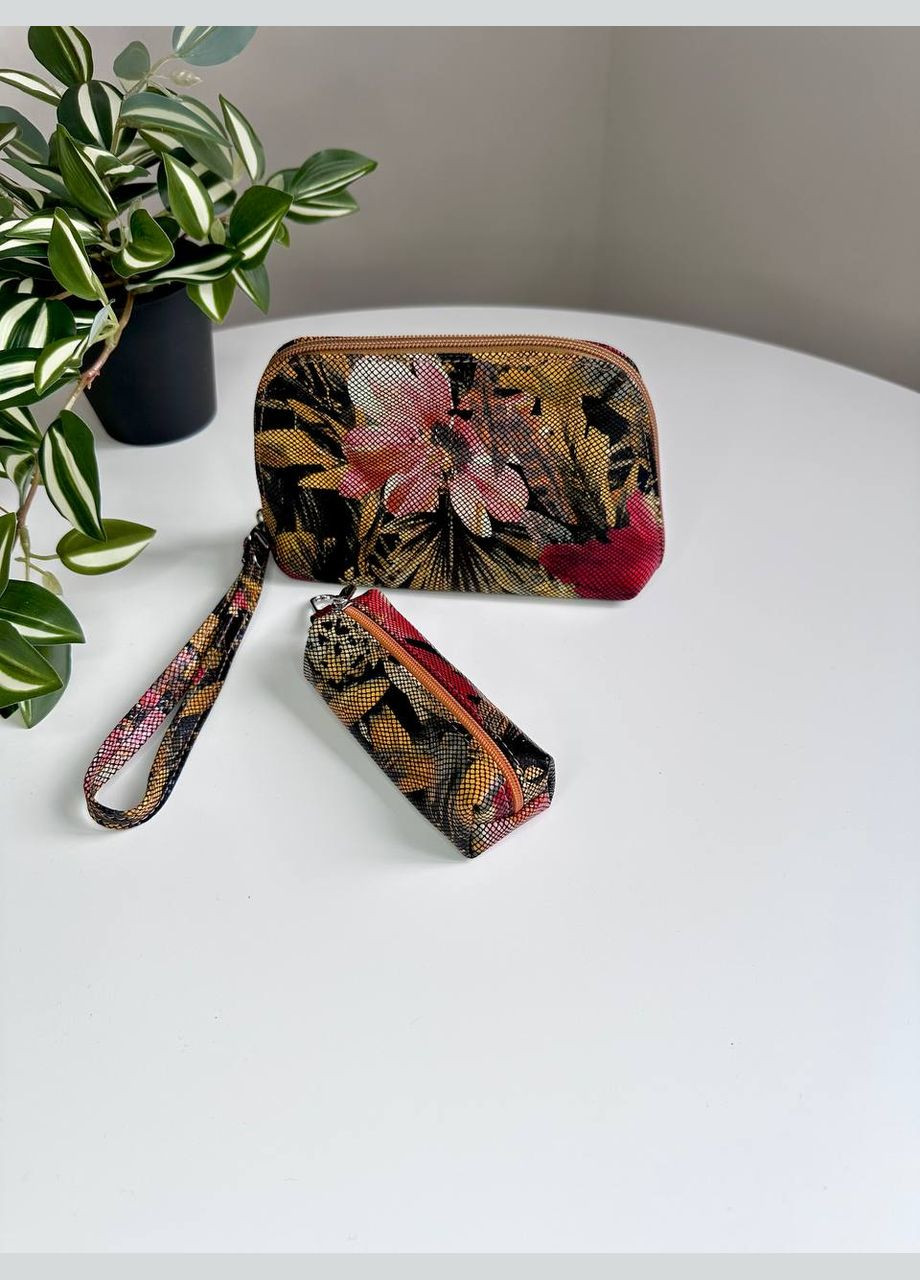 Жіночий подарунковий набір ( комплект ) шкіряні косметичка та ключниця VI&VA (319986200)