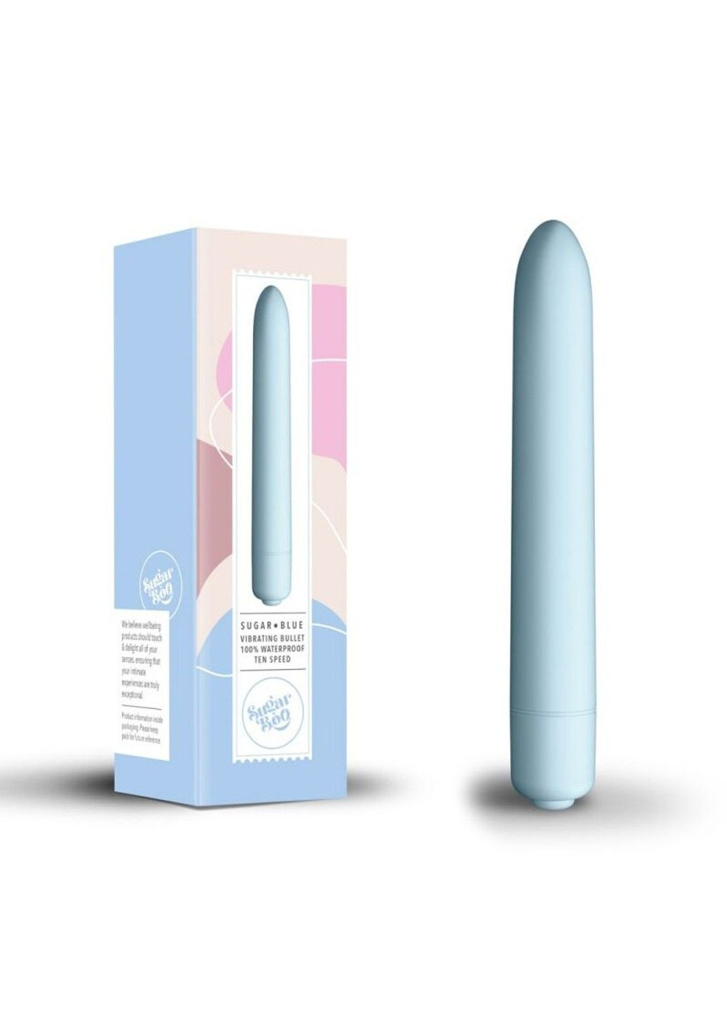 Мини-вибратор Sugar Blue, 10 уровней интенсивности SugarBoo (316231767)