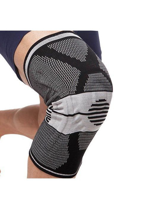 Наколінник із силіконовим кільцем 9065 Чорно-сірий, (35486019) Mute (324430158)