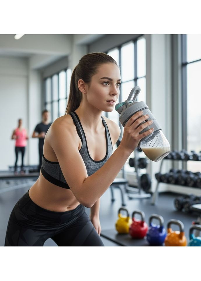 Качественный тритановый шейкер 700 мл для фитнеса. Светло TKK (303925280)