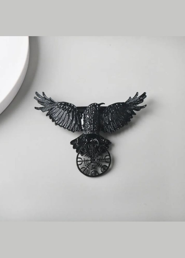 Заколка для волос Готическая заколка-автомат для волос птица ворон Черный 70 мм х 95 мм Finding (334729249)