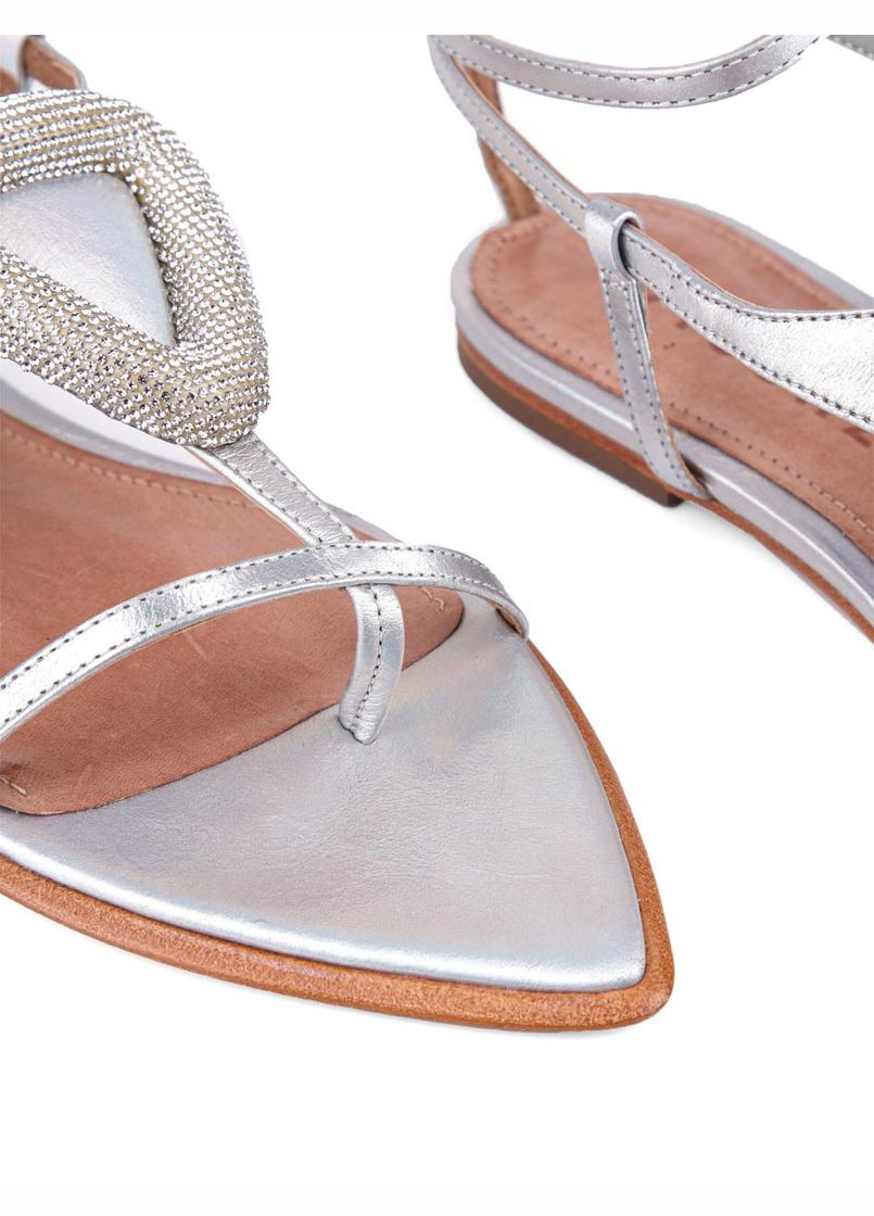 женские сандали 1871001.02 серебряный кожа Vicenza