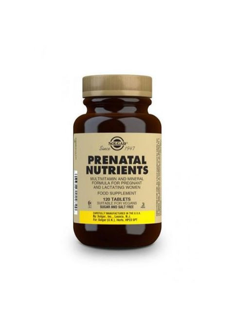 Prenatal Nutrients, Multivitamin & Mineral 120 Tabs Solgar (315885914)