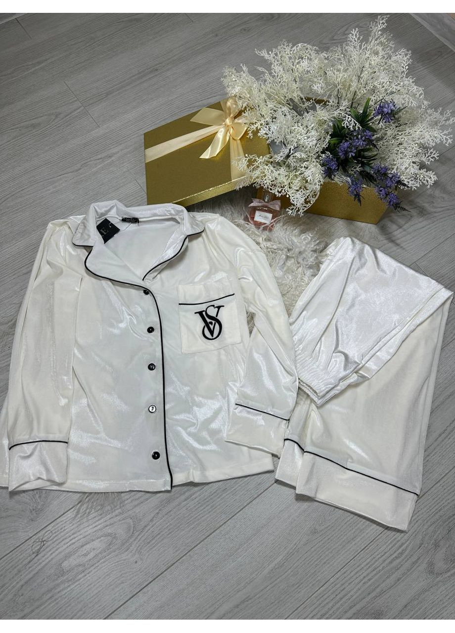 Молочная всесезон женская бархатная пижама рубашка + брюки Avanti