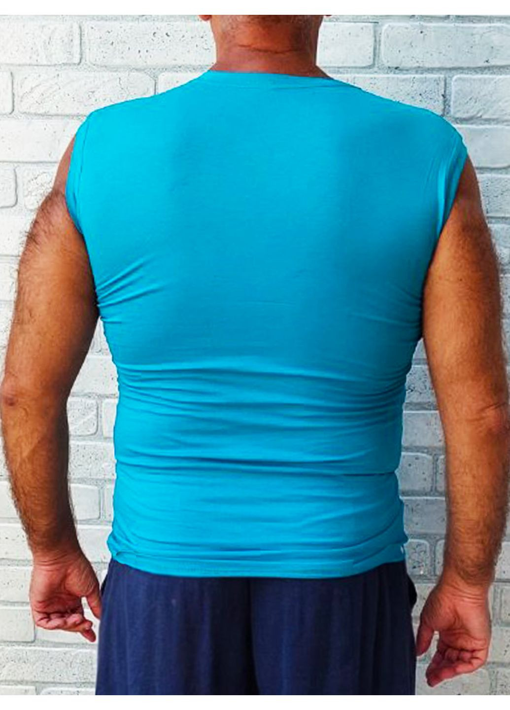 Блакитна чоловіча майка літня No Brand (361032147)