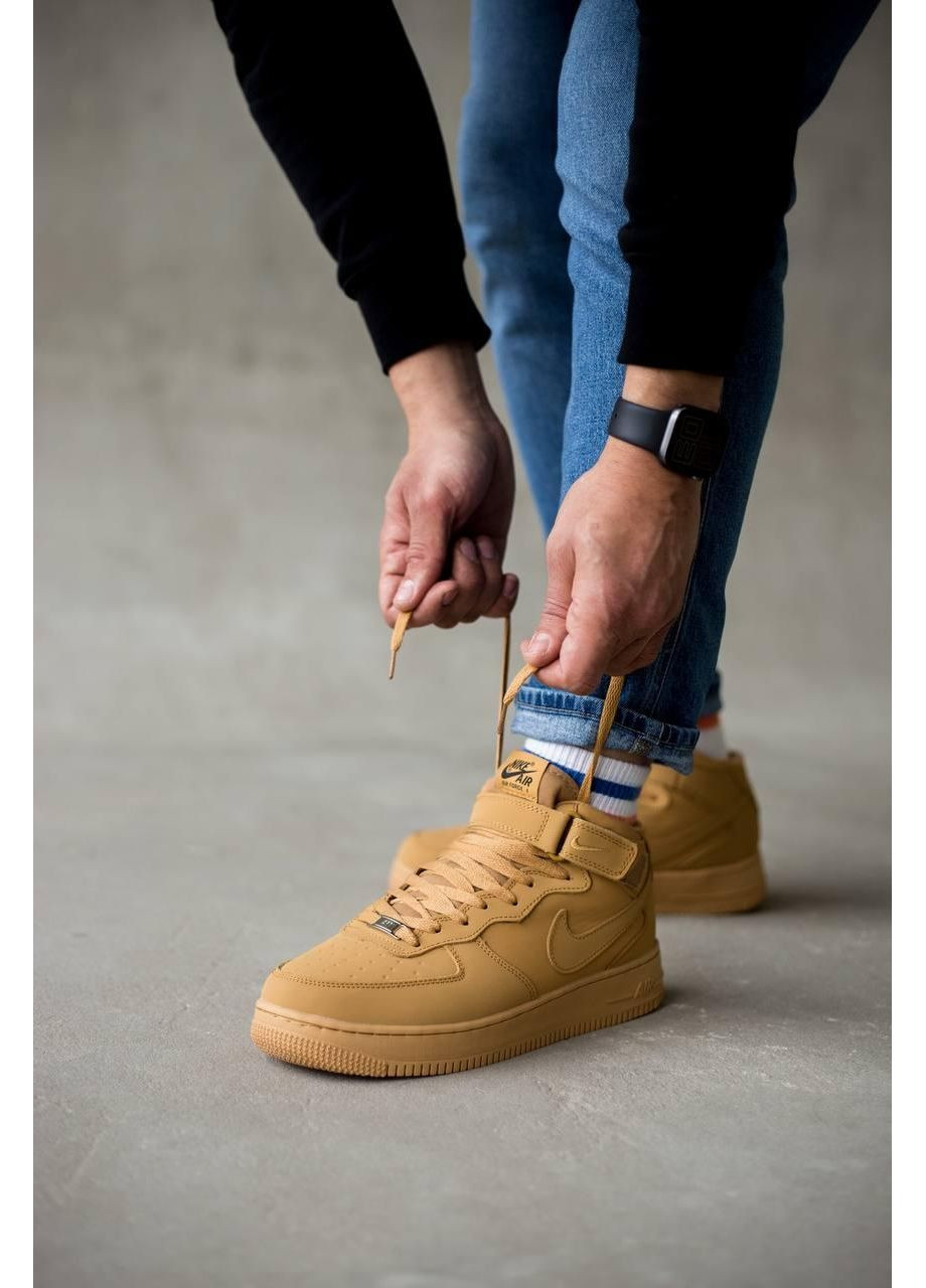 Коричневые зимние кроссовки мужские nike utiliti high winter flex найк No Brand