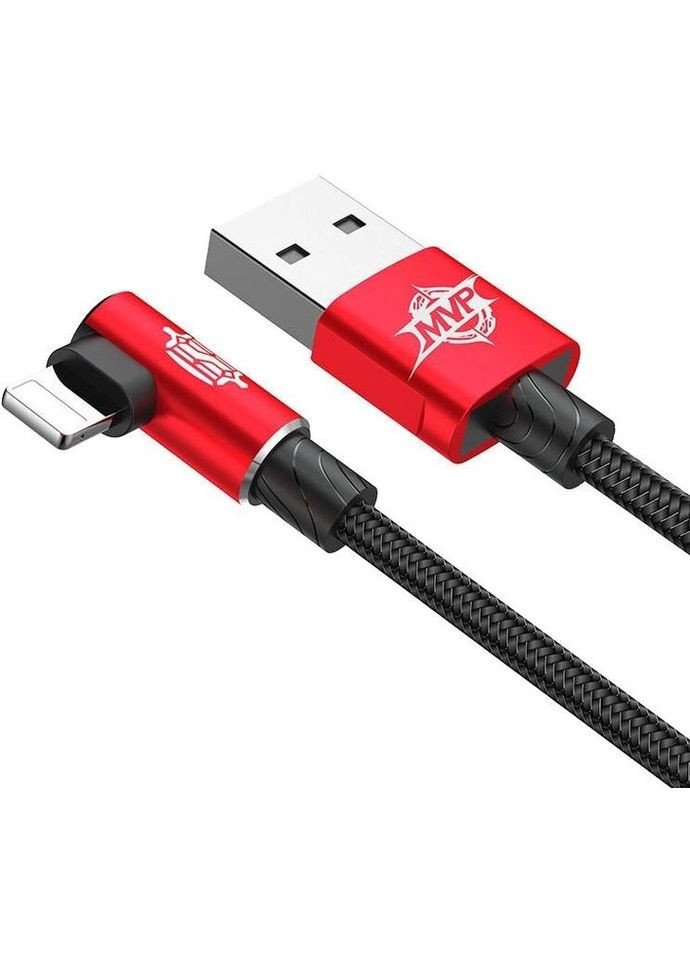 Кутовий кабель MVP Elbow Type Lightning 2 A (CALMVP09) чорно-червоний Baseus (279826535)