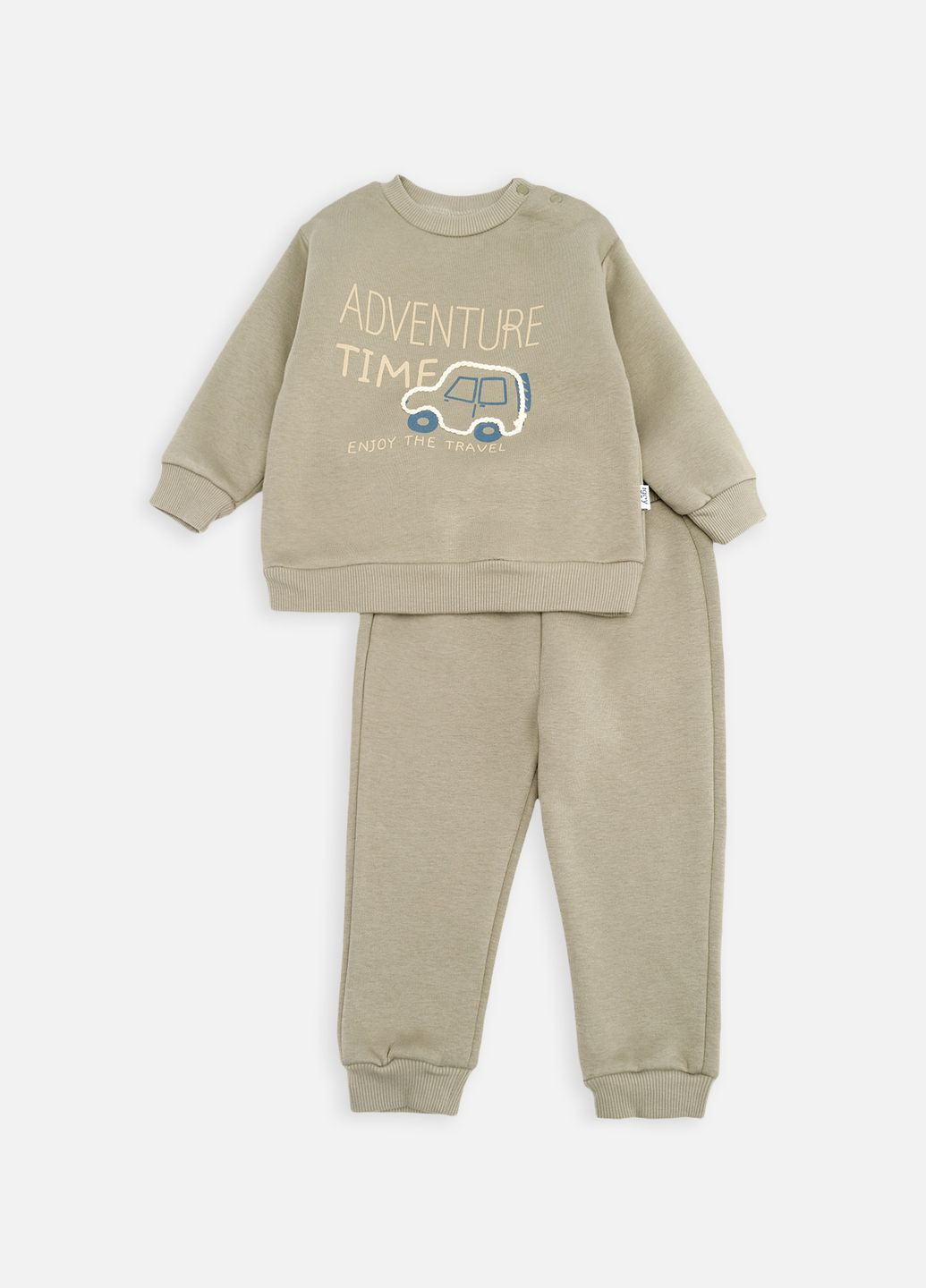 Оливковый (хаки) зимний костюм с брюками для мальчика цвет хаки цб-00257981 Iggy