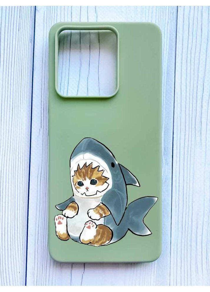 Матовий оливковий чохол на Xiaomi Redmi Note 13 Pro 5G Кошеня (принт 120) Creative (355394977)