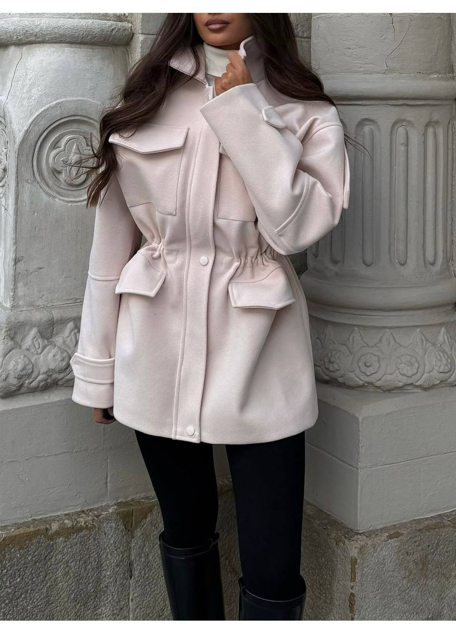 Светло-бежевое демисезонное Пальто женское KaraMix