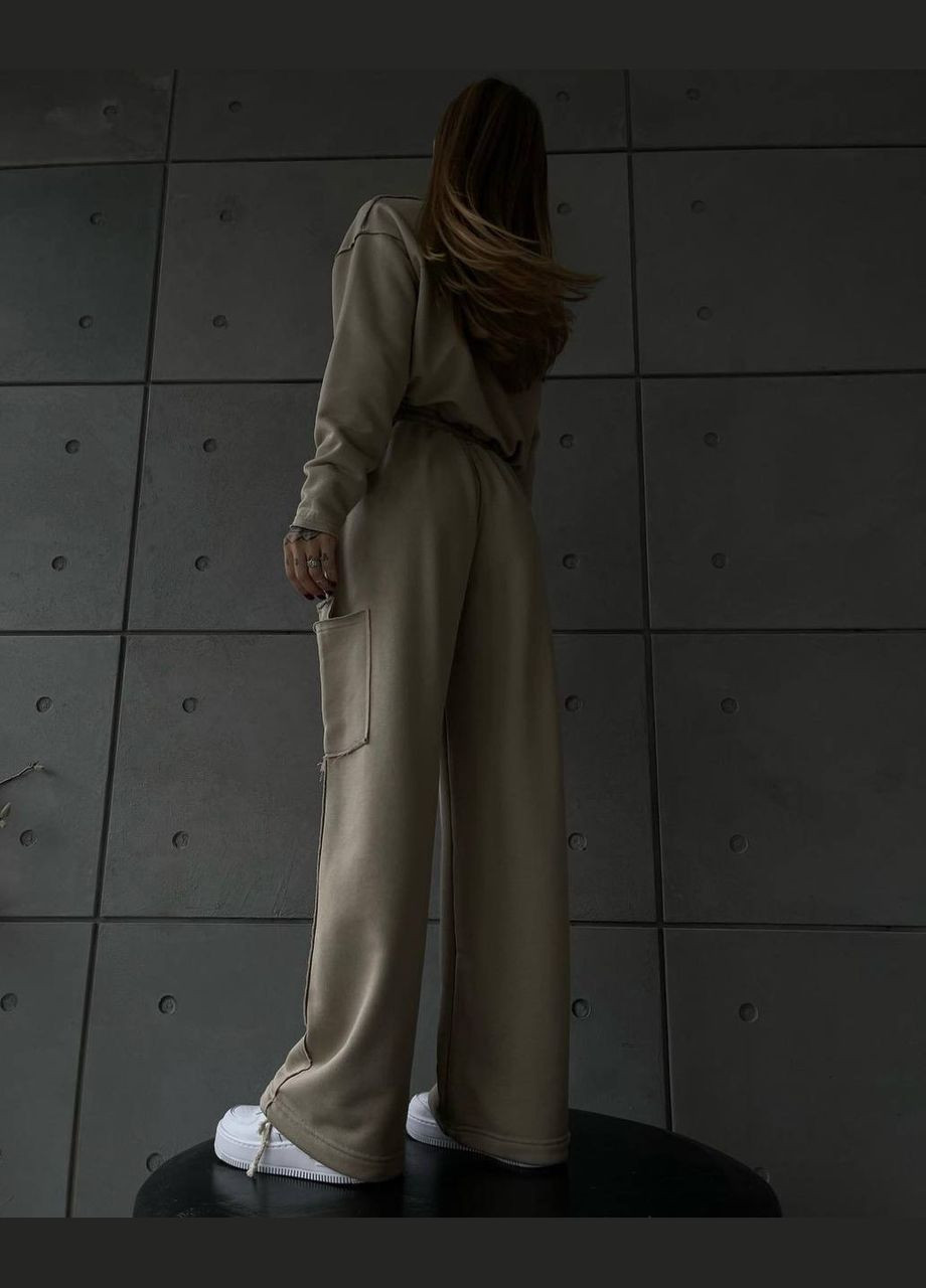 Повседневный костюм тройка в цвете: беж, нежный и стильный костюм 3-ка No Brand 1024-1 (327373379)