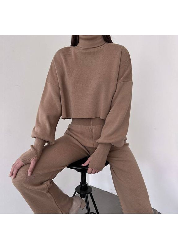 Жіночий в’язаний костюм із водолазкою Україна (361205387)