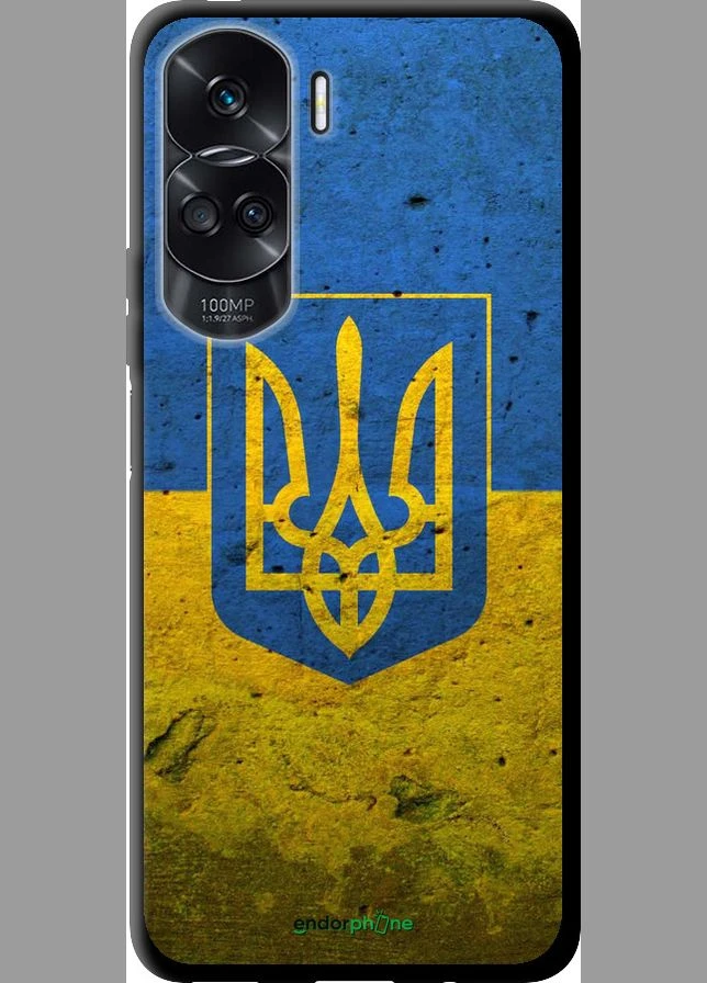 Чехол на Huawei Honor 90 Lite Флаг и герб Украины 2 "378b-3131-70447" Endorphone (363274329)