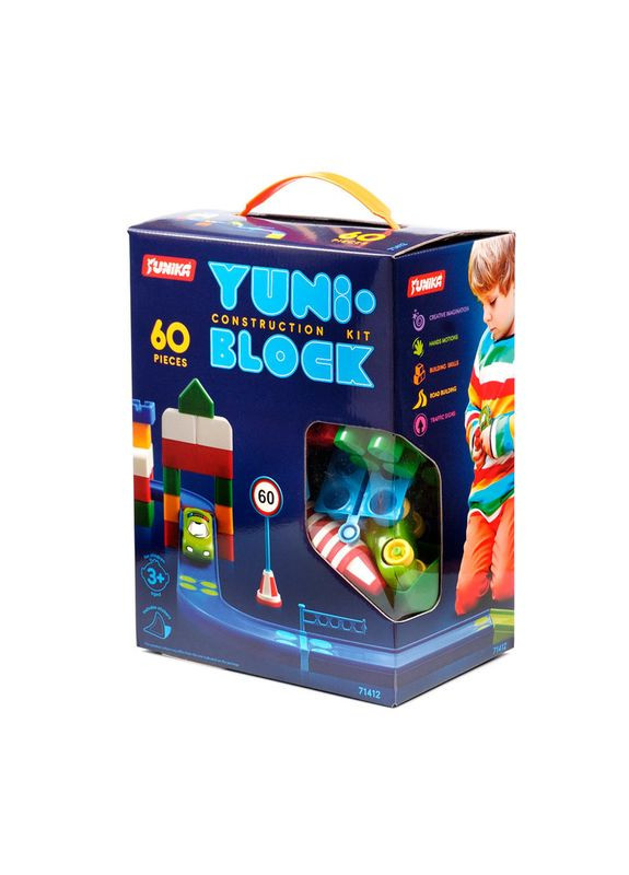 Конструктор дитячий "YUNI-BLOK" 71412, 60 великих деталей Юніка (306436881)