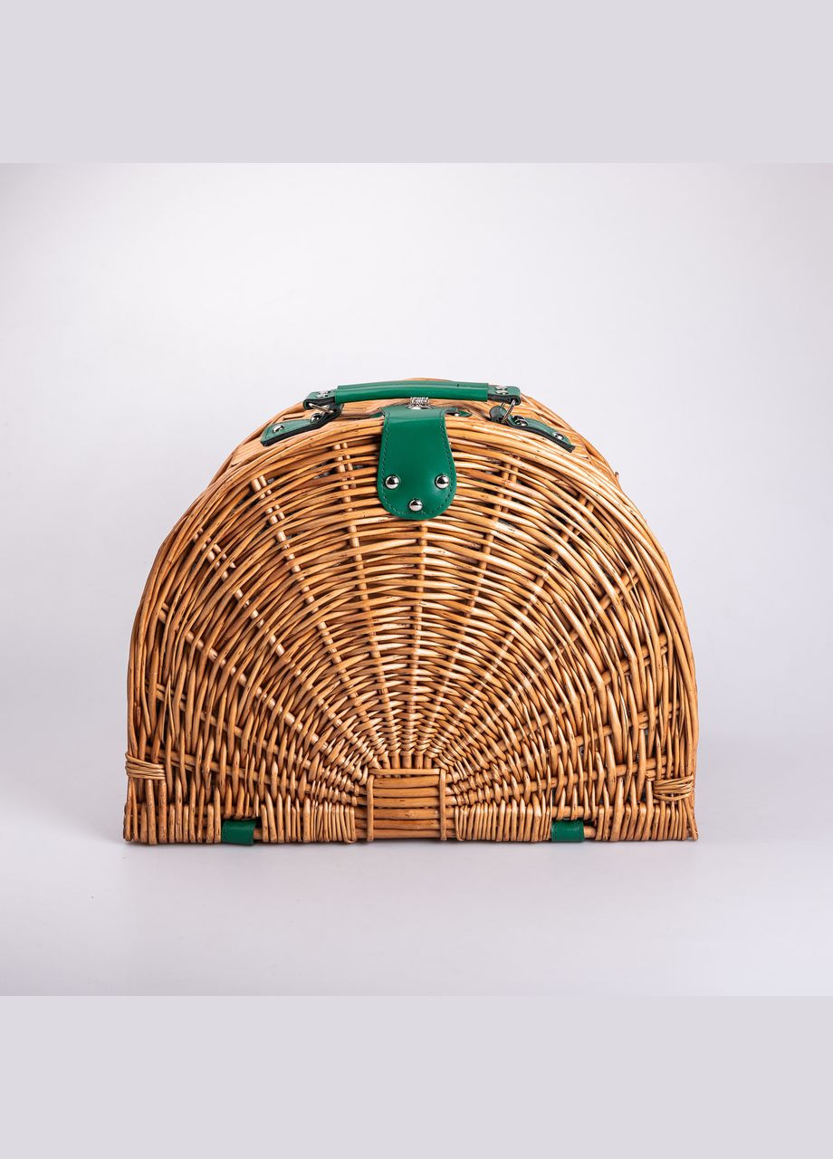 Корзина плетеная для пикника с посудой на 4 персоны 41х31х22 см набор посуды туристический для кемпинга LUGI (331162740)