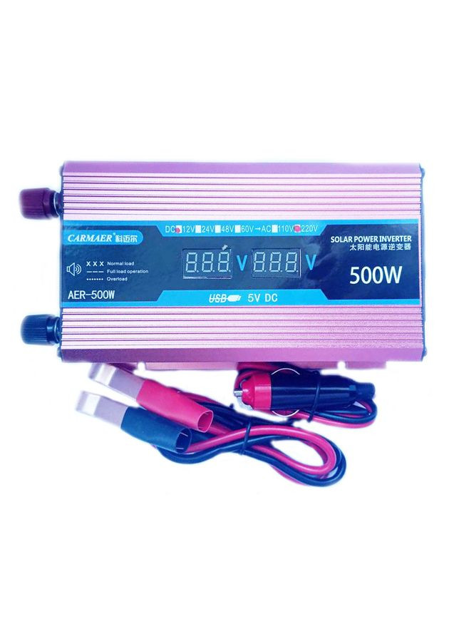 Інвертор для дому Carmaer Power 500W 025 12V-220V (1 розетка/1 USB) No Brand (322864329)