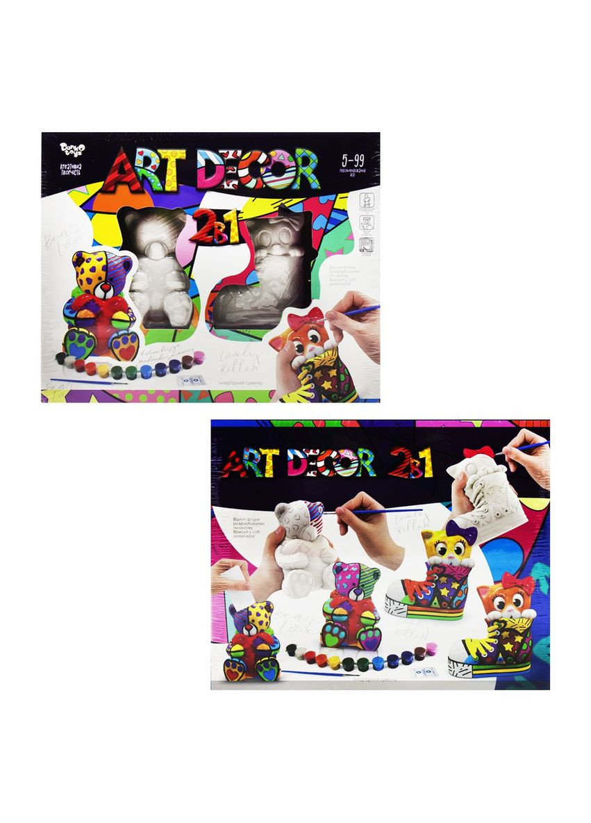 Набір для творчості "Art Decor 2 в 1: Мишка і Котик" (укр) Dankotoys (290252554)
