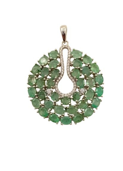 Серебряная подвеска с бериллом и цирконием Р555-из No Brand Підвіска (328082572)