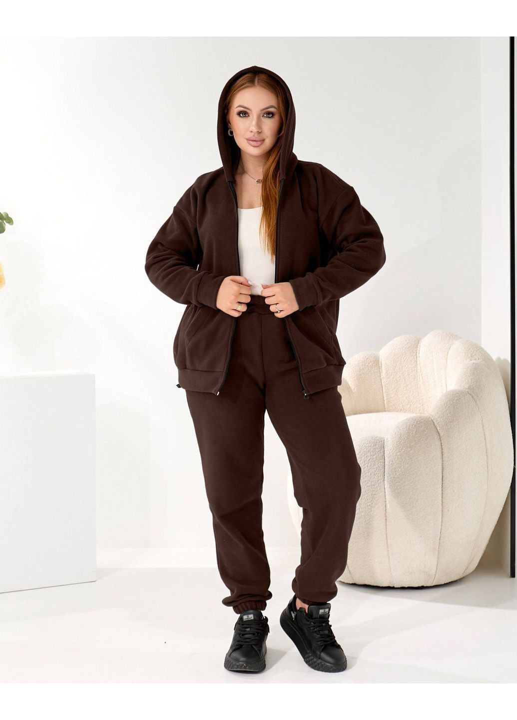 Женский теплый костюм на змейке Fashion (368882791)