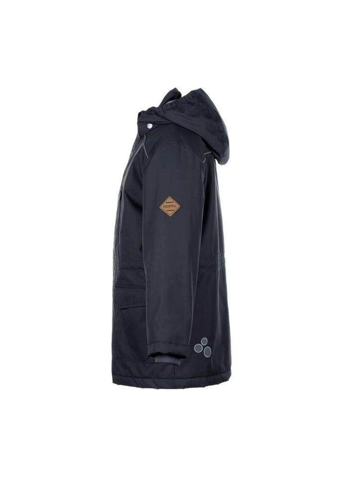 Темно-серая демисезонная куртка rolf 1 17640110 тёмно-серый 146 (4741468637174) Huppa