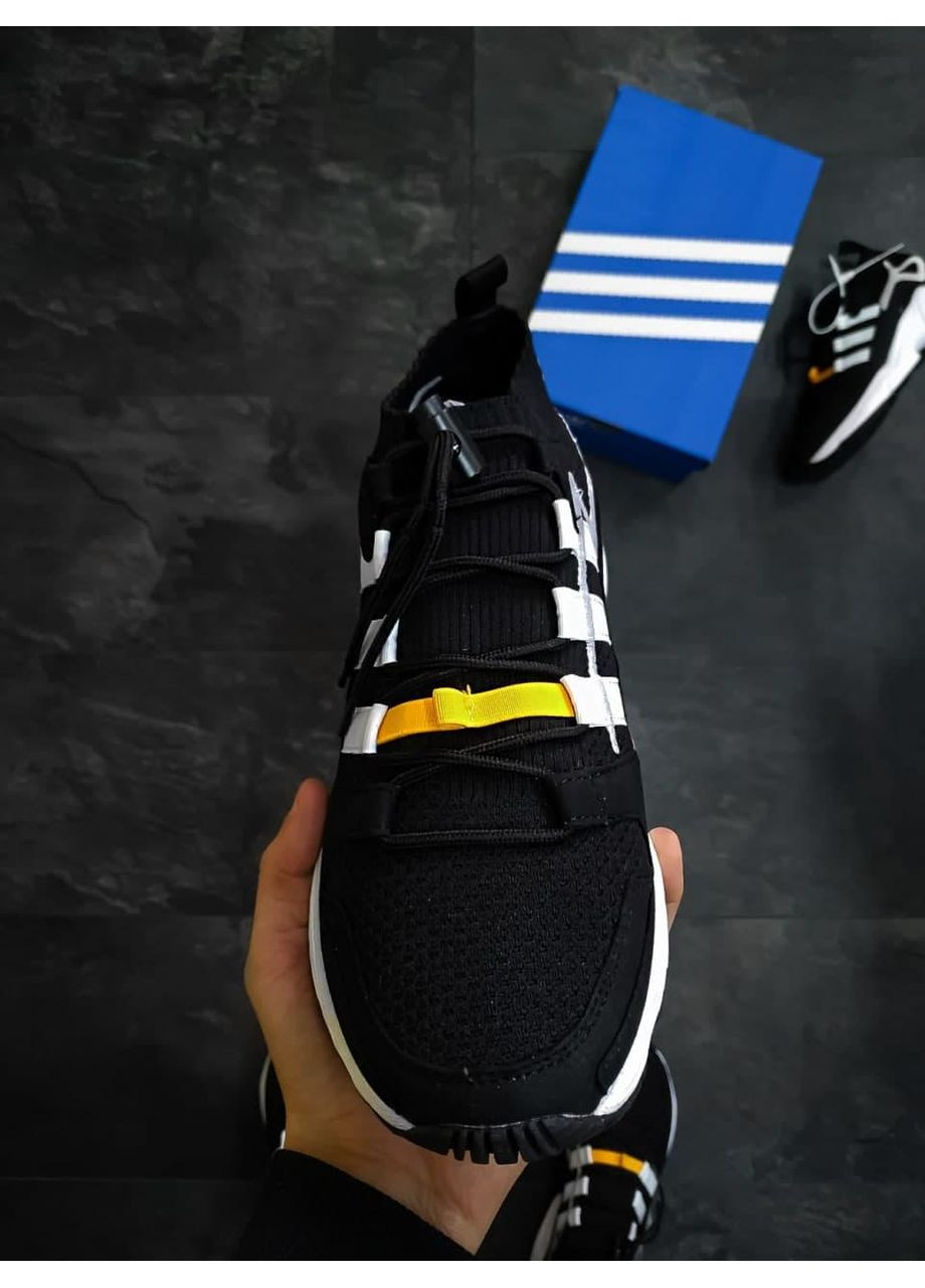 Черные демисезонные кроссовки мужские adidas consortium falcon black white адидас No Brand