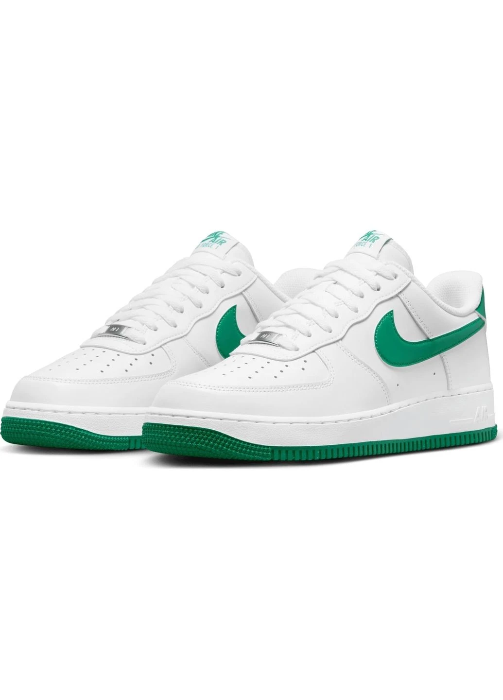 Білі кросівки біло-зелені fj4146-102 Nike AIR FORCE 1 07