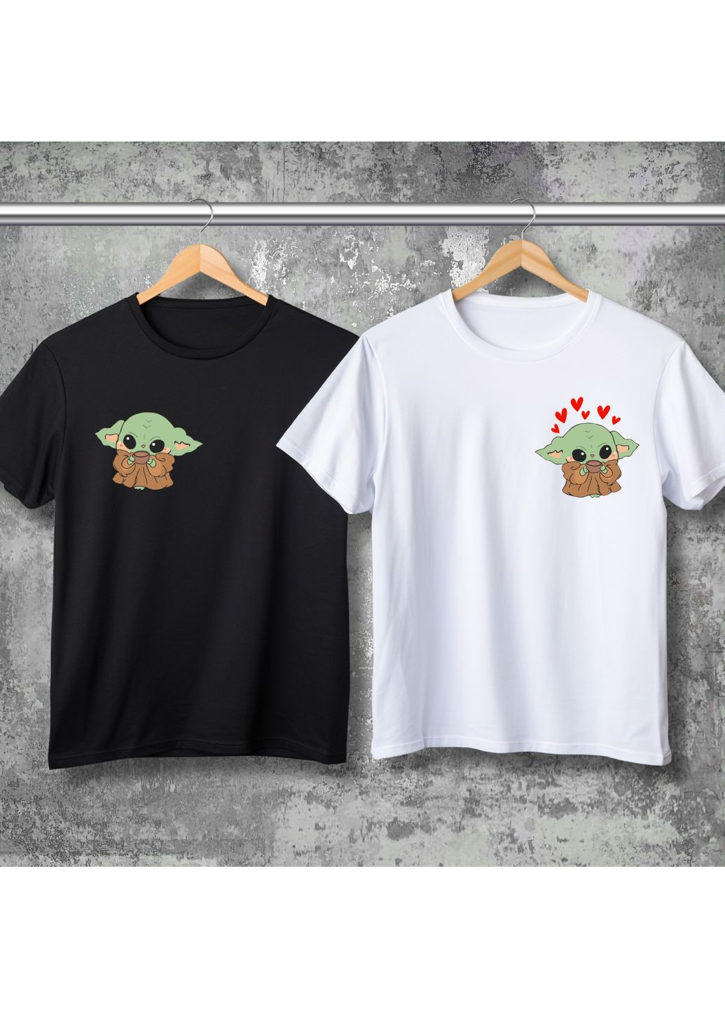 Парные футболки с принтом – Бейби Йода! Hand Made (361264671)