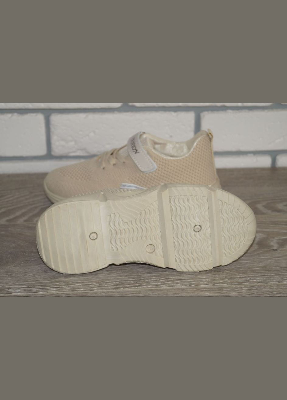 Бежеві осінні кросівки текстильні для дівчинки бежеві XIFA