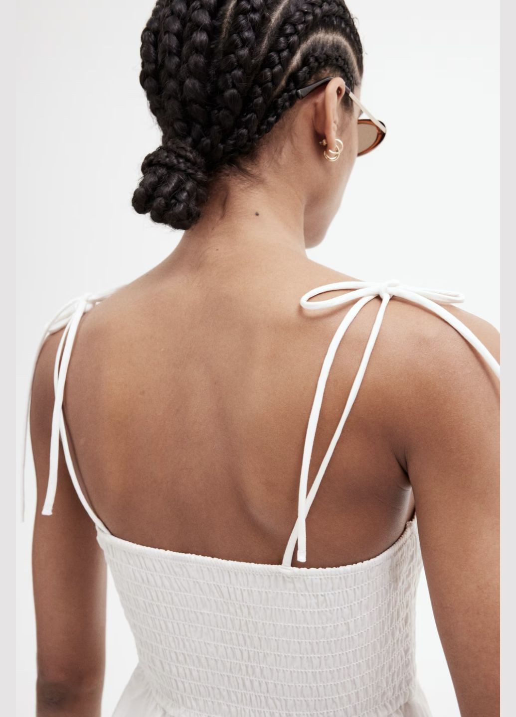 Білий сукня H&M однотонна