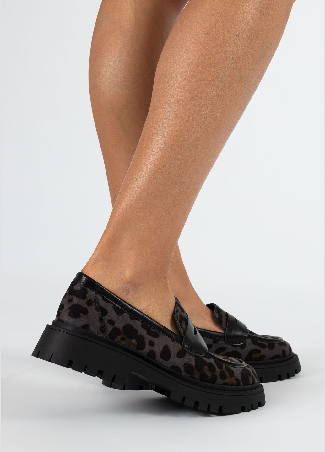 Meglias Женские Лоферы (2557Т) серый з искусственная замша, китай — (328915734)