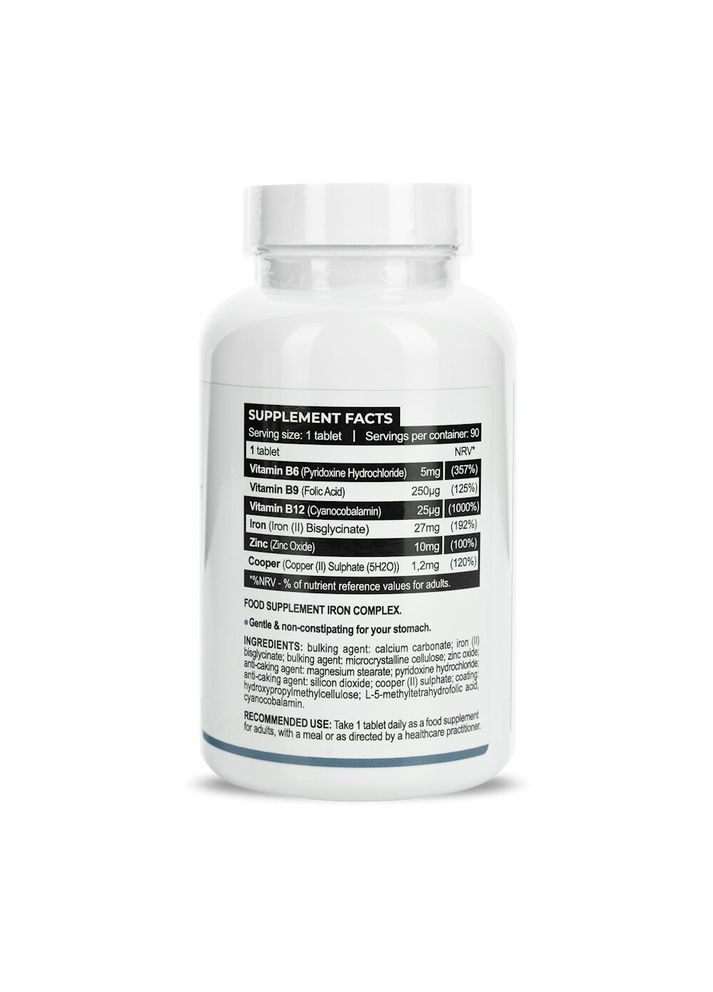 Витамины и минералы Iron Complex, 90 таблеток Progress Nutrition (322238282)