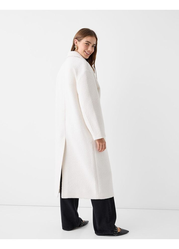 Білий демісезонне Пальто оверсайз 1855/741 Bershka