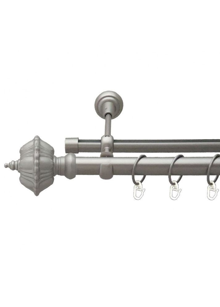 Карниз Шато металевий дворядний опозитний Сатин 25\19 мм 160 см (6452778) ORVIT (300796710)