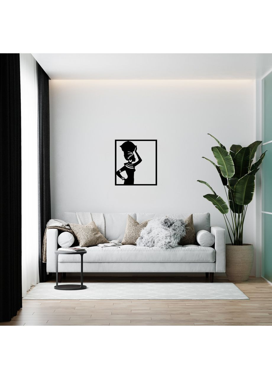 Декоративне настінне панно з дерева - Африканська жінка Ekostar (368306997)