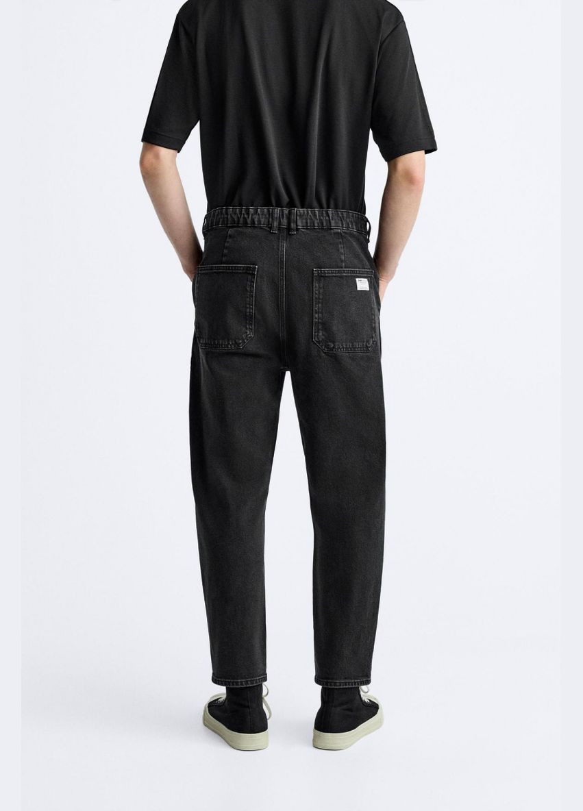 Черные летние джинси вільного крою 5862 406 Black Zara