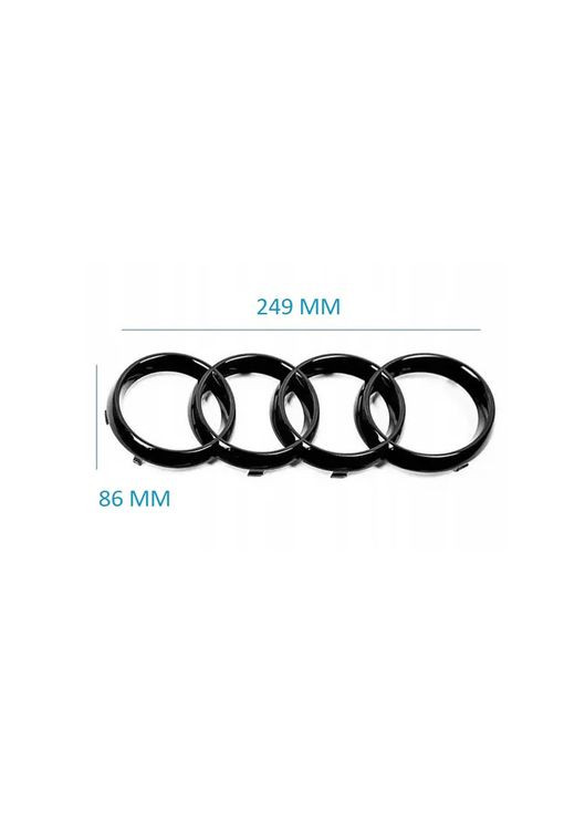 Эмблема передняя черная 249х86 мм (на клипсах) 8K0853605 Audi (369611724)