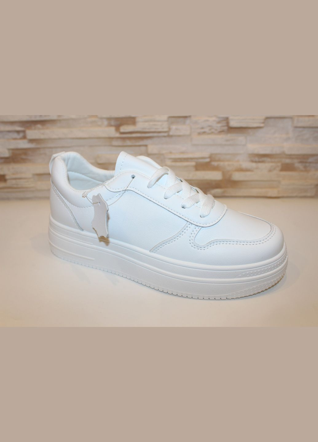 Кроссовки женские белые натуральная кожа No Brand Жіночі кросівки демісезонні белые демисезоны (325478559)