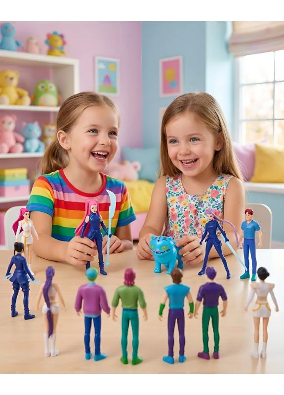 Фигурки охотников на демонов K-pop Кейпоп охотницы Demon Hunters детские игрушки 12 шт 10-12 см Shantou (372012960)