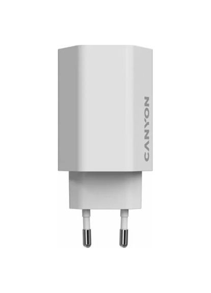 Зарядний пристрій Canyon (CND-CHAHEX65W) VAG HEXAGON 65 GaN 65W 2xPD 1xQC EU White (370017306)