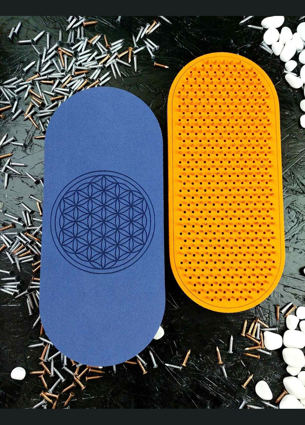 Легкі дошки садху з гравіюванням квітка життя з комфортного матеріалу No Brand анатомічні (342328887)